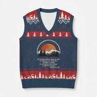 When A Foreigner Resides Among You In Your Land Do Not Mistreat Them V-Neck Knit Sweater Vest Leviticus Bible Verse - Wonder Print Shop
