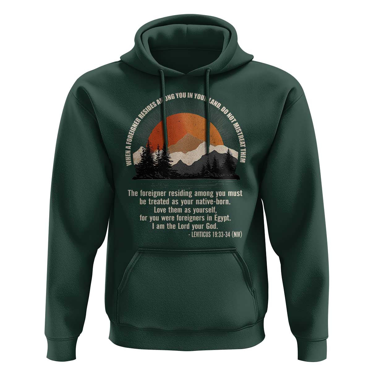 When A Foreigner Resides Among You In Your Land Do Not Mistreat Them Hoodie Leviticus Bible Verse - Wonder Print Shop
