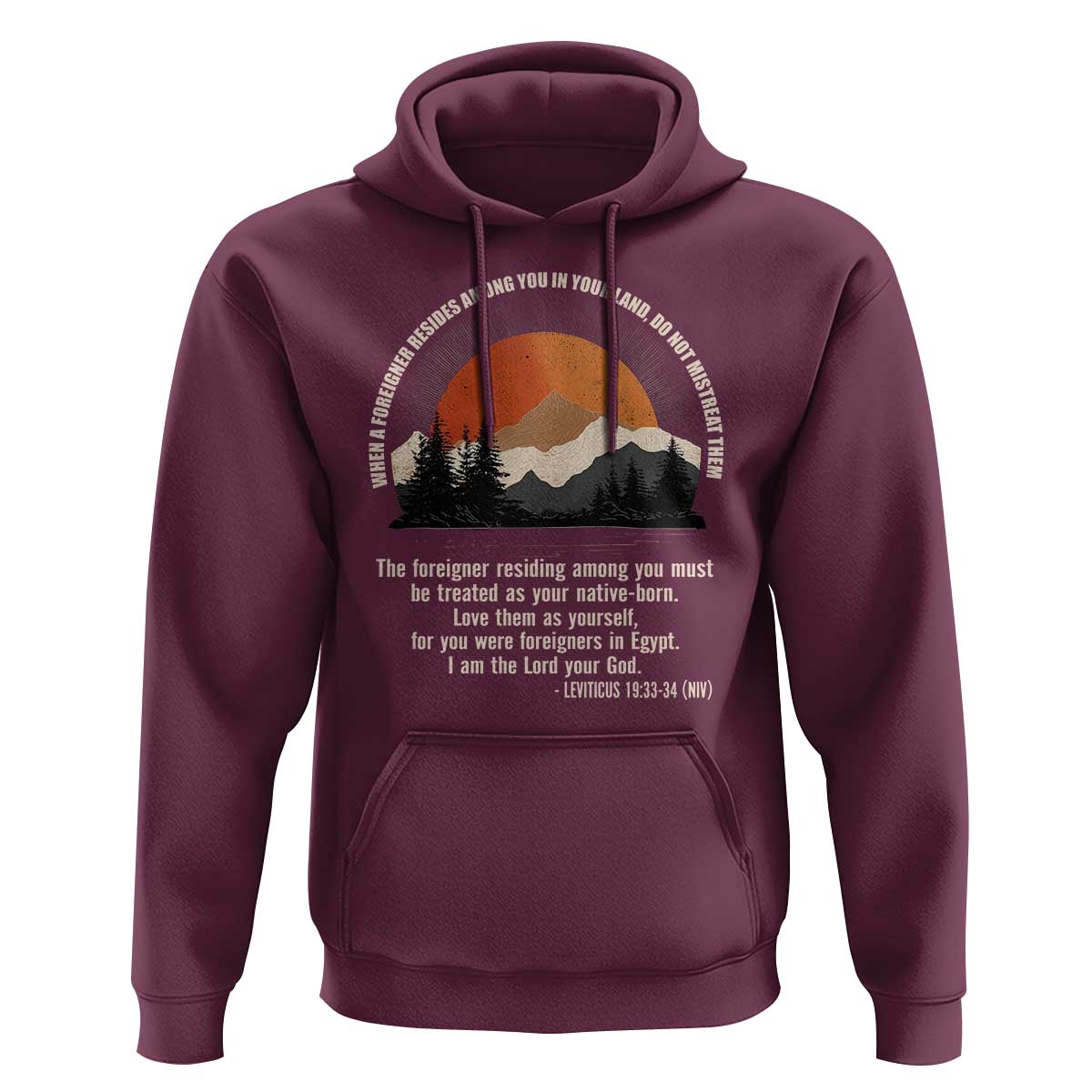 When A Foreigner Resides Among You In Your Land Do Not Mistreat Them Hoodie Leviticus Bible Verse - Wonder Print Shop