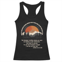 When A Foreigner Resides Among You In Your Land Do Not Mistreat Them Racerback Tank Top Leviticus Bible Verse - Wonder Print Shop