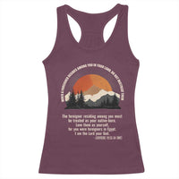 When A Foreigner Resides Among You In Your Land Do Not Mistreat Them Racerback Tank Top Leviticus Bible Verse - Wonder Print Shop