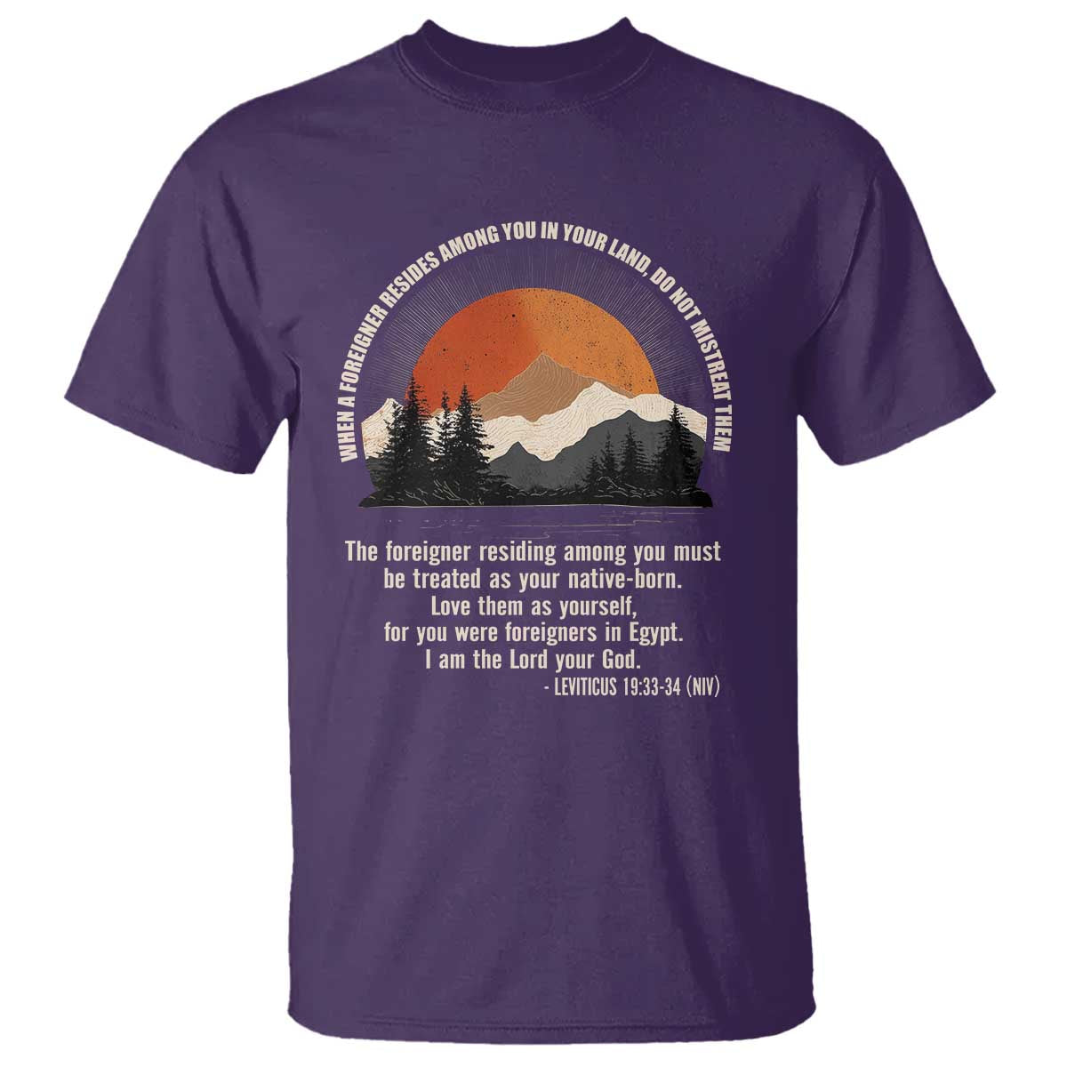 When A Foreigner Resides Among You In Your Land Do Not Mistreat Them T Shirt Leviticus Bible Verse - Wonder Print Shop