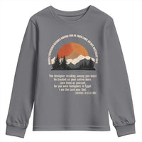 When A Foreigner Resides Among You In Your Land Do Not Mistreat Them Youth Sweatshirt Leviticus Bible Verse - Wonder Print Shop