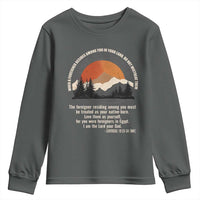 When A Foreigner Resides Among You In Your Land Do Not Mistreat Them Youth Sweatshirt Leviticus Bible Verse - Wonder Print Shop