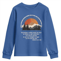 When A Foreigner Resides Among You In Your Land Do Not Mistreat Them Youth Sweatshirt Leviticus Bible Verse - Wonder Print Shop