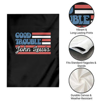 Funny John Lewis Good Trouble Garden Flag Vintage American Flag - Wonder Print Shop