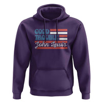 Funny John Lewis Good Trouble Hoodie Vintage American Flag - Wonder Print Shop
