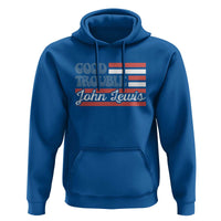 Funny John Lewis Good Trouble Hoodie Vintage American Flag - Wonder Print Shop
