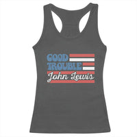 Funny John Lewis Good Trouble Racerback Tank Top Vintage American Flag - Wonder Print Shop