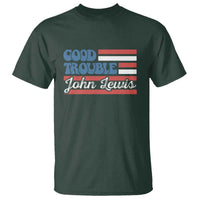 Funny John Lewis Good Trouble T Shirt Vintage American Flag - Wonder Print Shop