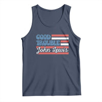 Funny John Lewis Good Trouble Tank Top Vintage American Flag - Wonder Print Shop