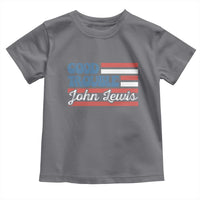 Funny John Lewis Good Trouble Toddler T Shirt Vintage American Flag - Wonder Print Shop