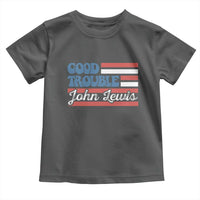 Funny John Lewis Good Trouble Toddler T Shirt Vintage American Flag - Wonder Print Shop