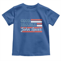 Funny John Lewis Good Trouble Toddler T Shirt Vintage American Flag - Wonder Print Shop