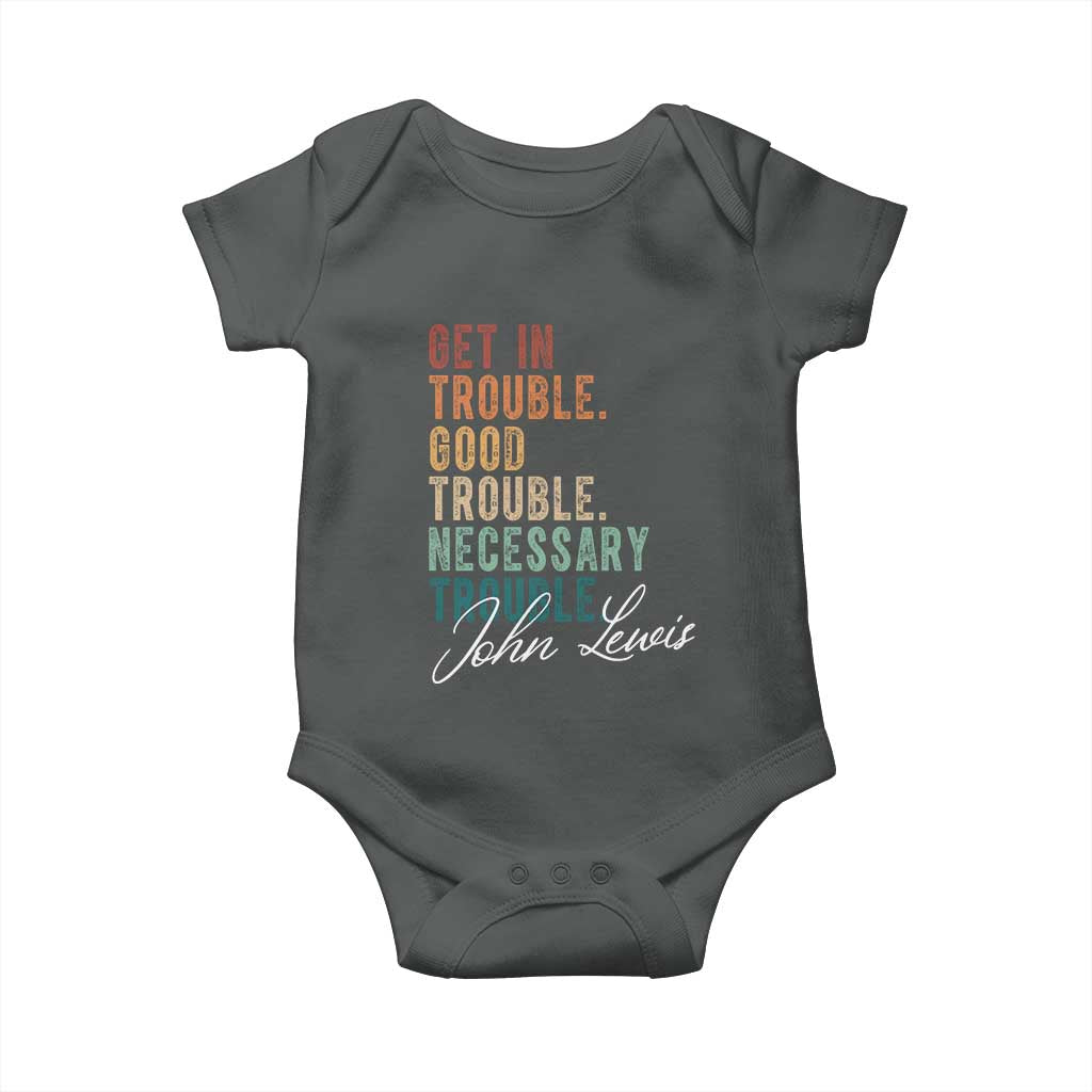 John Lewis Baby Onesie Get In Trouble Good Necessary Trouble Social Justice - Wonder Print Shop