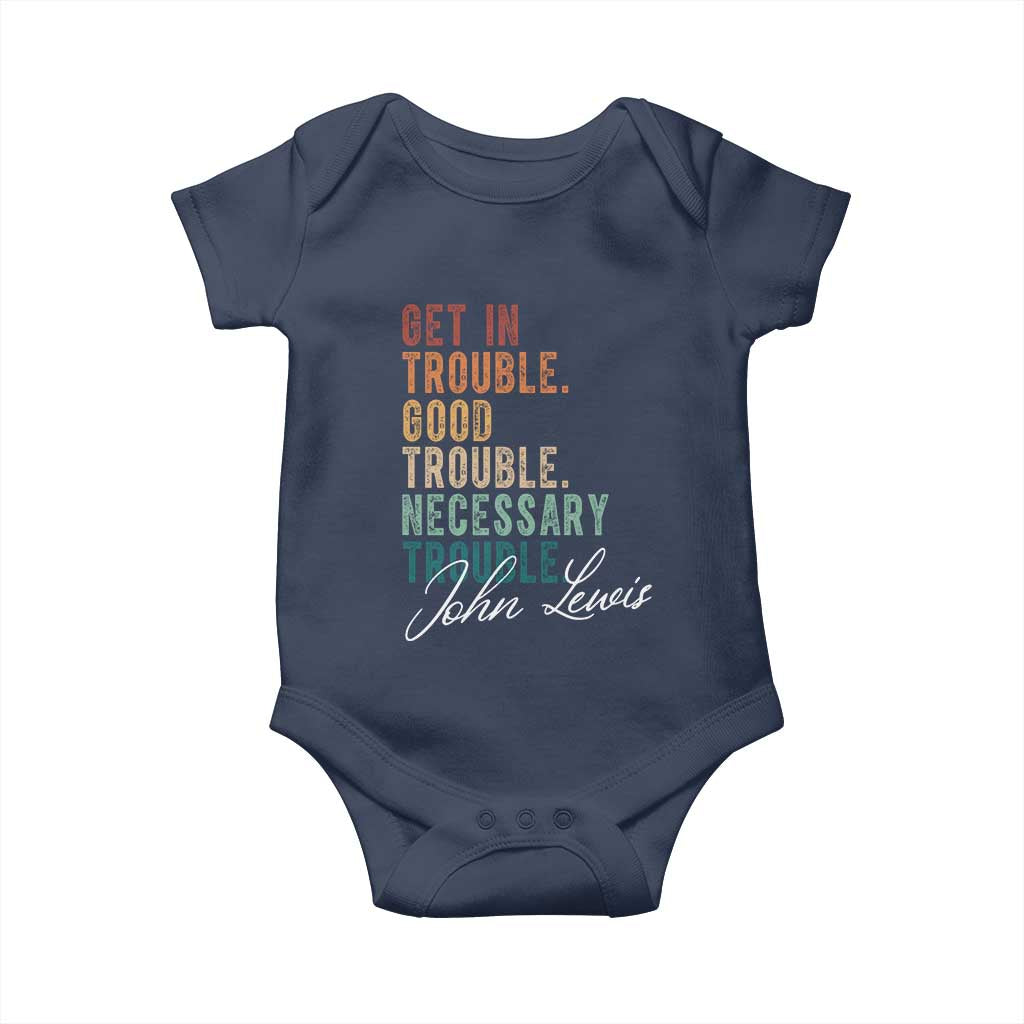 John Lewis Baby Onesie Get In Trouble Good Necessary Trouble Social Justice - Wonder Print Shop