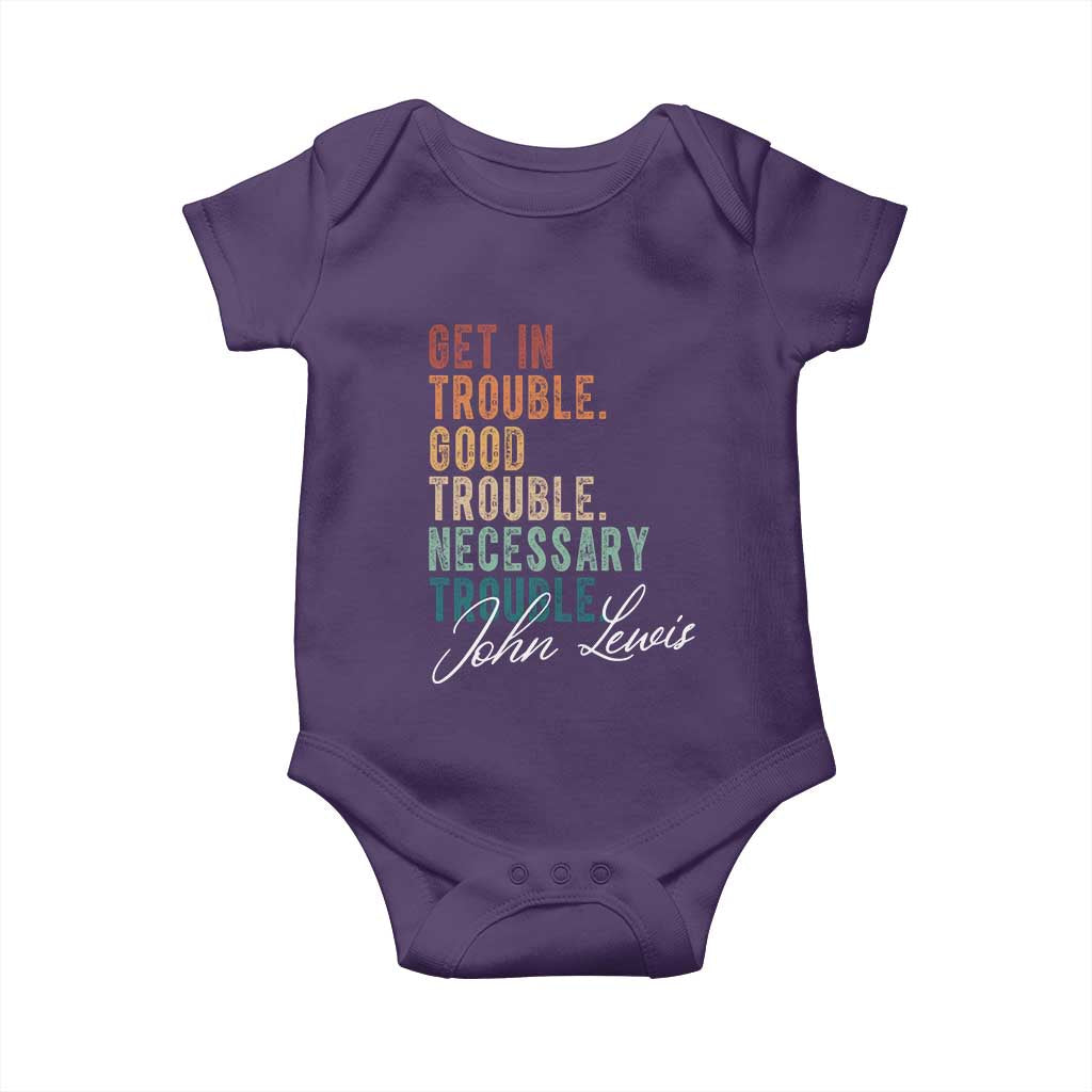 John Lewis Baby Onesie Get In Trouble Good Necessary Trouble Social Justice - Wonder Print Shop