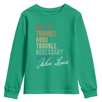 John Lewis Youth Sweatshirt Get In Trouble Good Necessary Trouble Social Justice - Wonder Print Shop