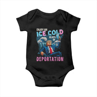 Funny Enjoy An Ice Cold Glass Of Deportation Baby Onesie American Flag - Wonder Print Shop