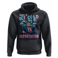 Funny Enjoy An Ice Cold Glass Of Deportation Hoodie American Flag - Wonder Print Shop