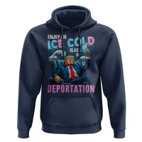 Funny Enjoy An Ice Cold Glass Of Deportation Hoodie American Flag - Wonder Print Shop