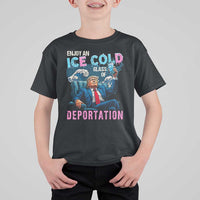 Funny Enjoy An Ice Cold Glass Of Deportation T Shirt For Kid American Flag - Wonder Print Shop