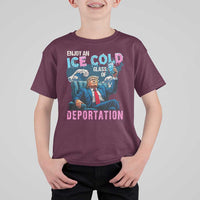 Funny Enjoy An Ice Cold Glass Of Deportation T Shirt For Kid American Flag - Wonder Print Shop