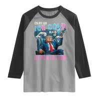 Funny Enjoy An Ice Cold Glass Of Deportation Raglan Shirt American Flag - Wonder Print Shop