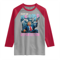 Funny Enjoy An Ice Cold Glass Of Deportation Raglan Shirt American Flag - Wonder Print Shop