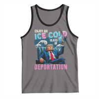 Funny Enjoy An Ice Cold Glass Of Deportation Tank Top American Flag - Wonder Print Shop