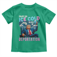 Funny Enjoy An Ice Cold Glass Of Deportation Toddler T Shirt American Flag - Wonder Print Shop