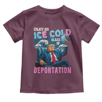 Funny Enjoy An Ice Cold Glass Of Deportation Toddler T Shirt American Flag - Wonder Print Shop