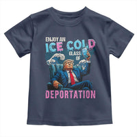 Funny Enjoy An Ice Cold Glass Of Deportation Toddler T Shirt American Flag - Wonder Print Shop