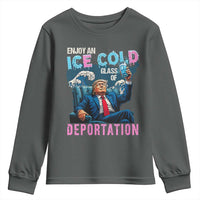Funny Enjoy An Ice Cold Glass Of Deportation Youth Sweatshirt American Flag - Wonder Print Shop