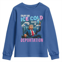 Funny Enjoy An Ice Cold Glass Of Deportation Youth Sweatshirt American Flag - Wonder Print Shop