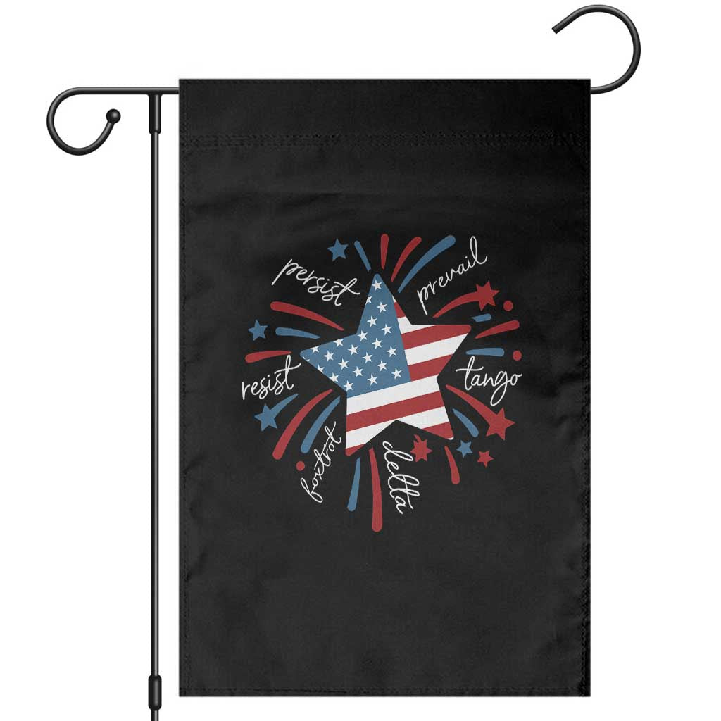 Funny 4th of July Fireworks Foxtrot Delta Tango Garden Flag - Wonder Print Shop