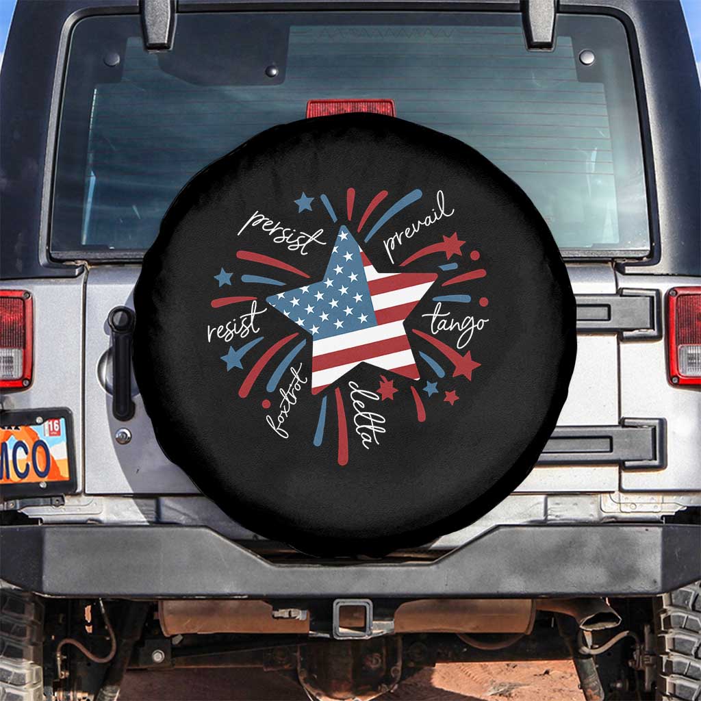 Funny 4th of July Fireworks Foxtrot Delta Tango Spare Tire Cover - Wonder Print Shop