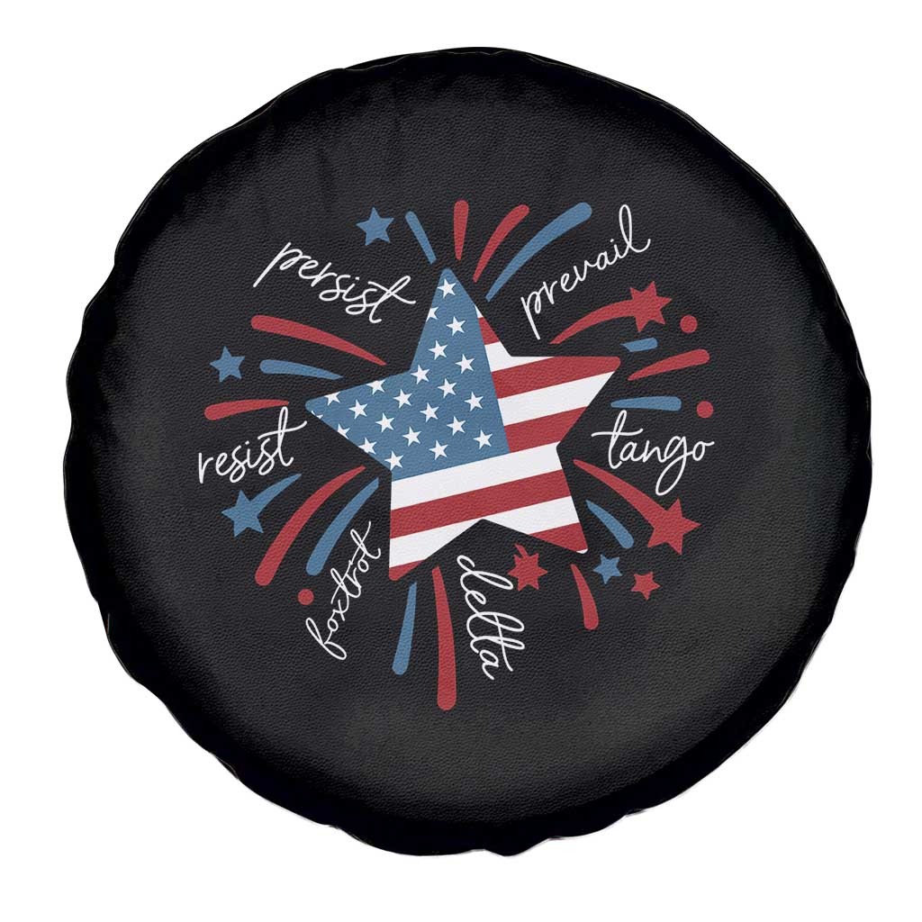 Funny 4th of July Fireworks Foxtrot Delta Tango Spare Tire Cover - Wonder Print Shop