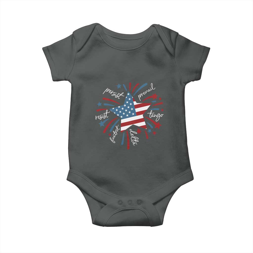 Funny 4th of July Fireworks Foxtrot Delta Tango Baby Onesie - Wonder Print Shop
