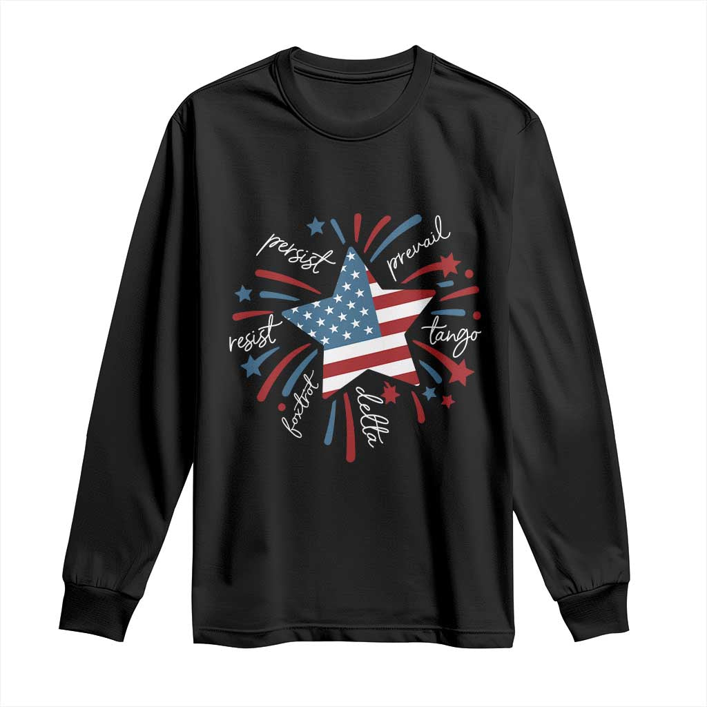 Funny 4th of July Fireworks Foxtrot Delta Tango Long Sleeve Shirt - Wonder Print Shop