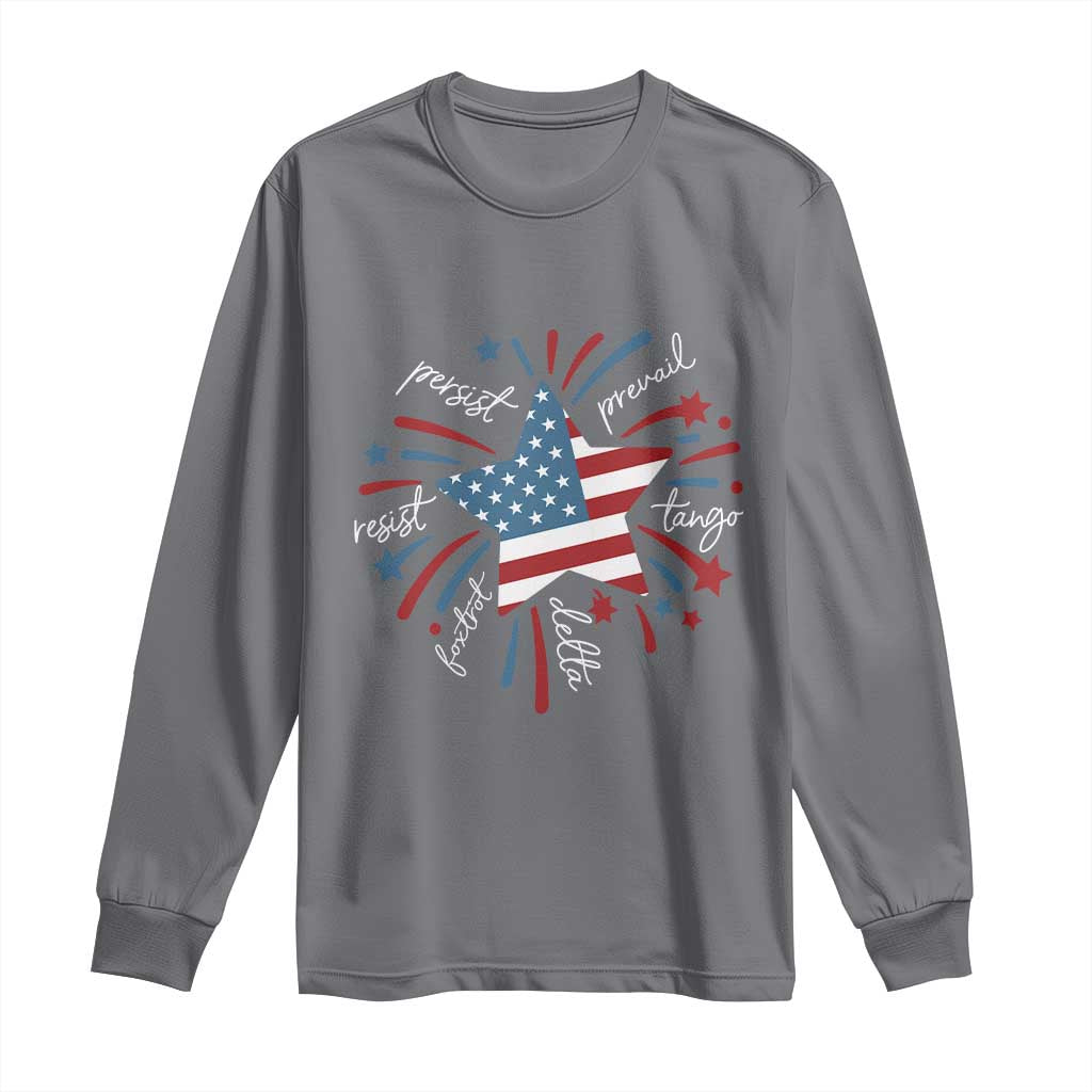 Funny 4th of July Fireworks Foxtrot Delta Tango Long Sleeve Shirt - Wonder Print Shop