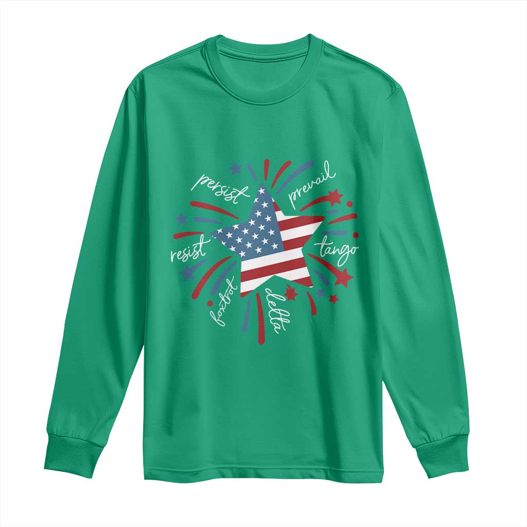Funny 4th of July Fireworks Foxtrot Delta Tango Long Sleeve Shirt - Wonder Print Shop