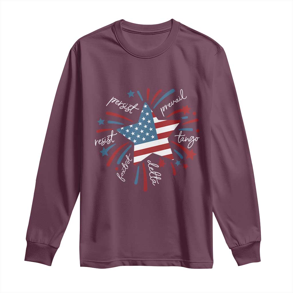 Funny 4th of July Fireworks Foxtrot Delta Tango Long Sleeve Shirt - Wonder Print Shop