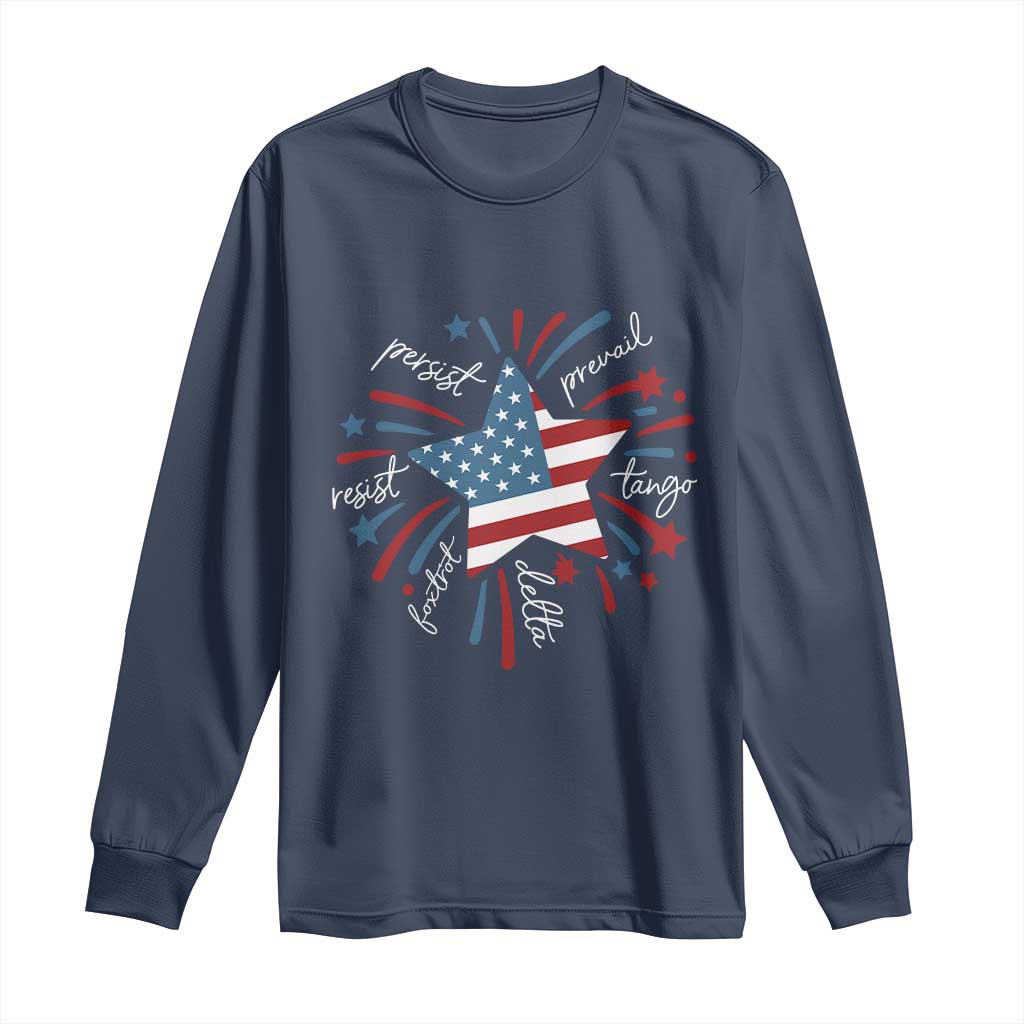Funny 4th of July Fireworks Foxtrot Delta Tango Long Sleeve Shirt - Wonder Print Shop