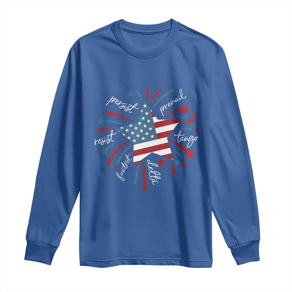 Funny 4th of July Fireworks Foxtrot Delta Tango Long Sleeve Shirt - Wonder Print Shop