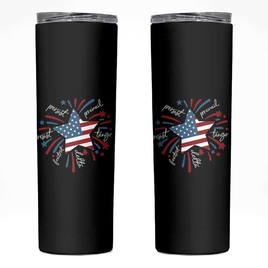 Funny 4th of July Fireworks Foxtrot Delta Tango Skinny Tumbler - Wonder Print Shop