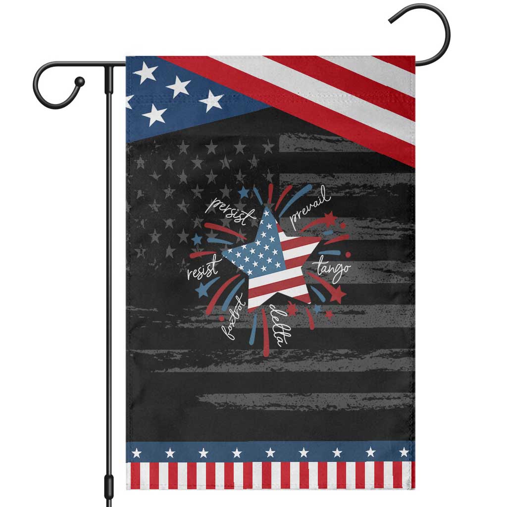 Funny 4th of July Fireworks Foxtrot Delta Tango Garden Flag
