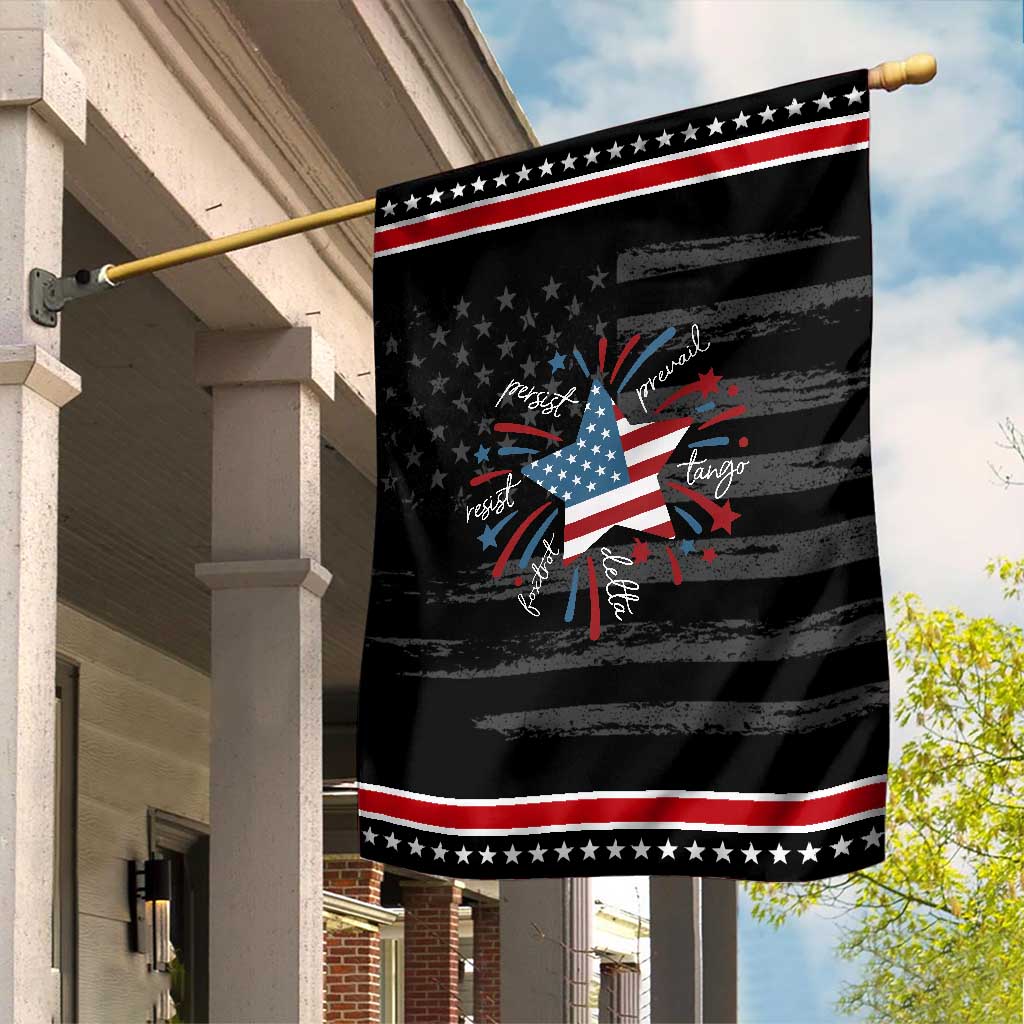 Funny 4th of July Fireworks Foxtrot Delta Tango Garden Flag