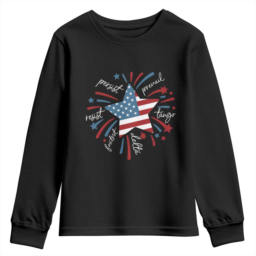 Funny 4th of July Fireworks Foxtrot Delta Tango Youth Sweatshirt - Wonder Print Shop