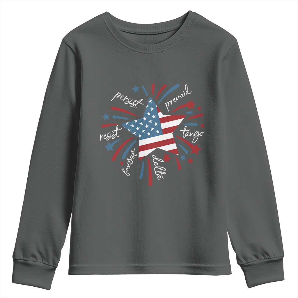Funny 4th of July Fireworks Foxtrot Delta Tango Youth Sweatshirt - Wonder Print Shop